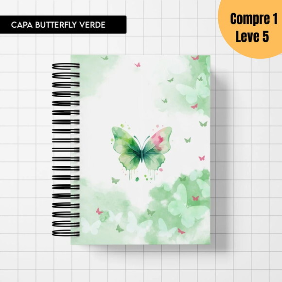 Arquivo Digital Kit Capa Butterfly Verde -1832
