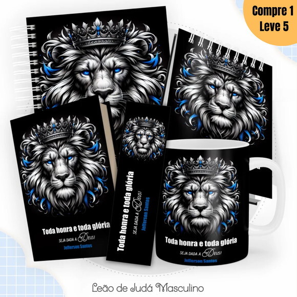Arquivo Digital Kit Cristão Leão de Judá Masculino -826