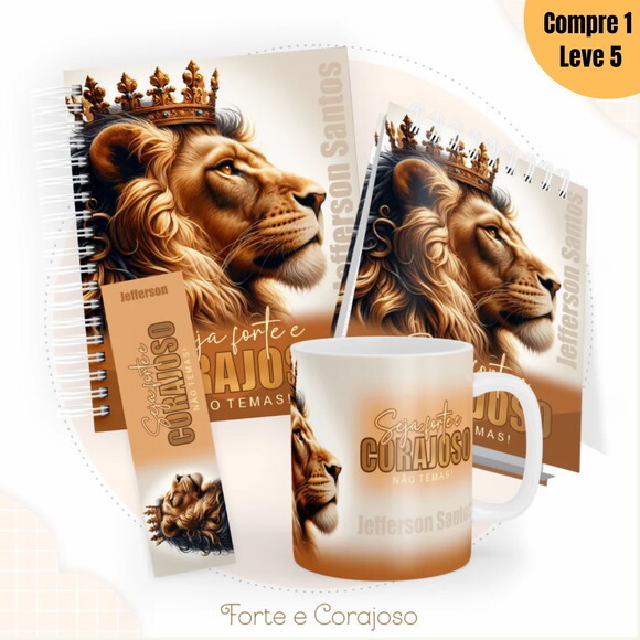Arquivo Digital Kit Cristão Forte e Corajoso Masculino -828
