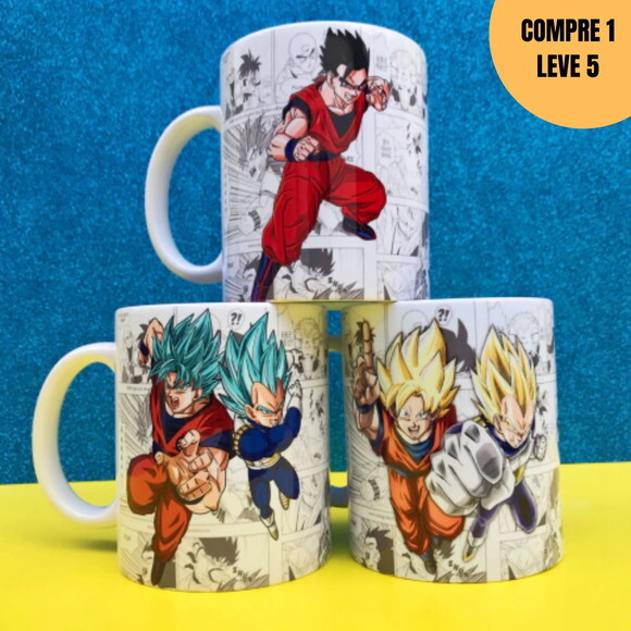 Arquivo Digital Kit Dragon Ball Arte Avulsa Caneca -1509