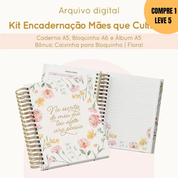 Arquivo Digital Kit Encadernação Mães Que Cultivam -3128