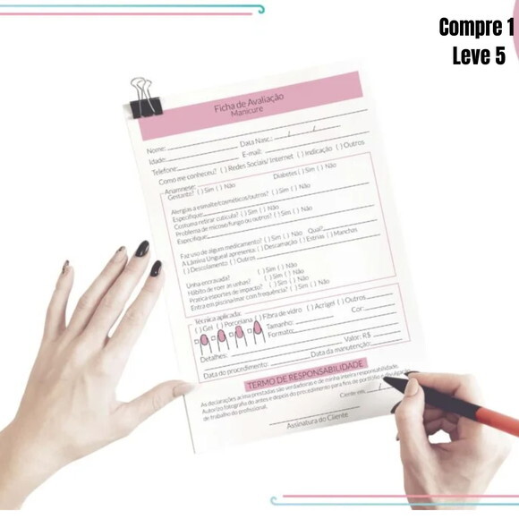 Arquivo Digital Kit Fichas Anamnese Profissões -788