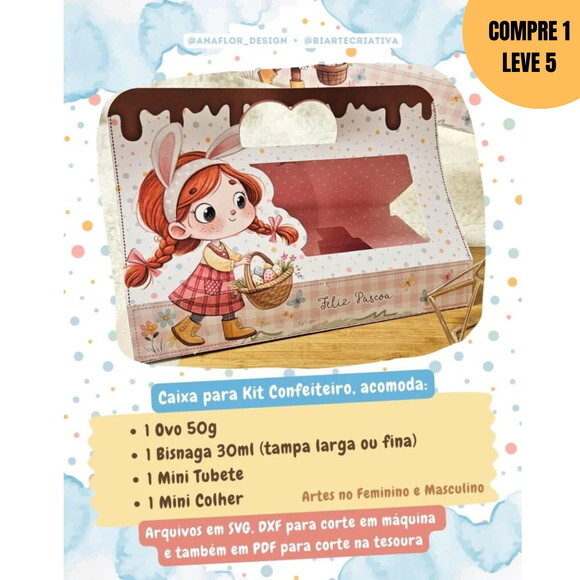 Arquivo Digital Kit Mini Confeiteiro Páscoa -2571