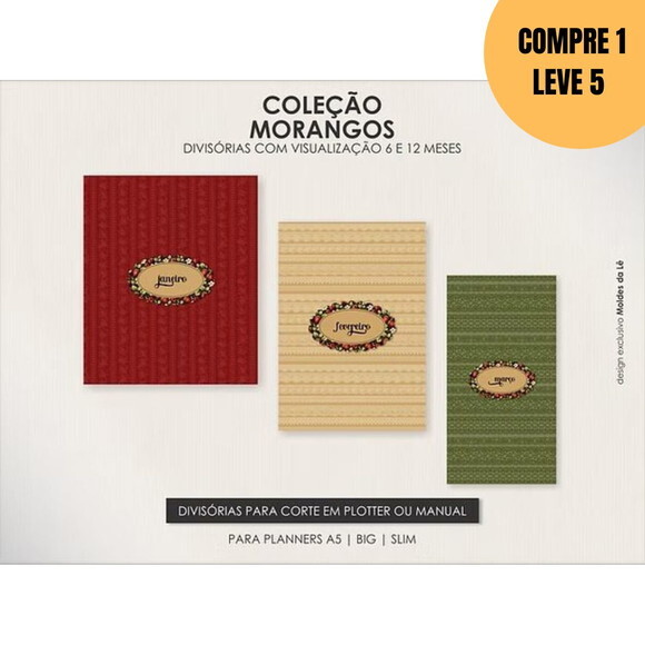 Arquivo Digital Kit Morangos Capas + Divisórias -5295