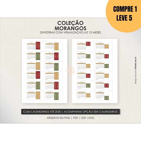 Arquivo Digital Kit Morangos Capas + Divisórias -5295