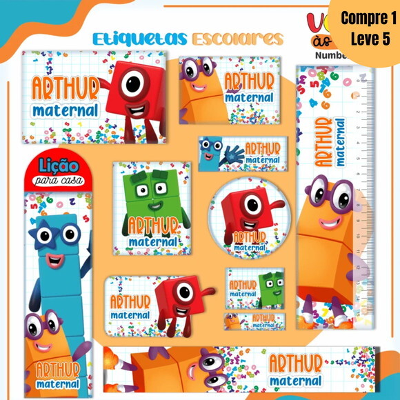 Arquivo Digital Kit Number Bloks Volta as Aulas -1295