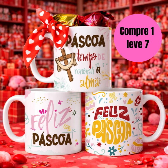 Arquivo Digital Kit Páscoa 2026 Arte para Canecas -6661