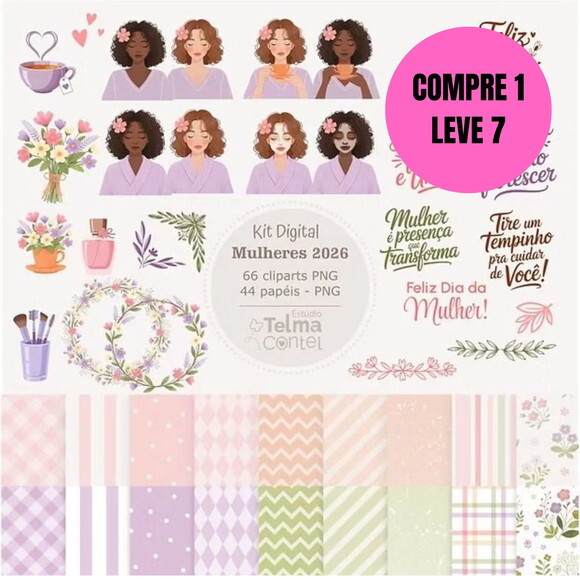 Arquivo Digital Kit Printables Completo Dia da Mulher -6379