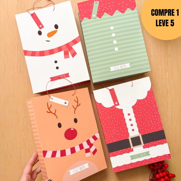 Arquivo Digital Kit Sacolas de Natal -6008