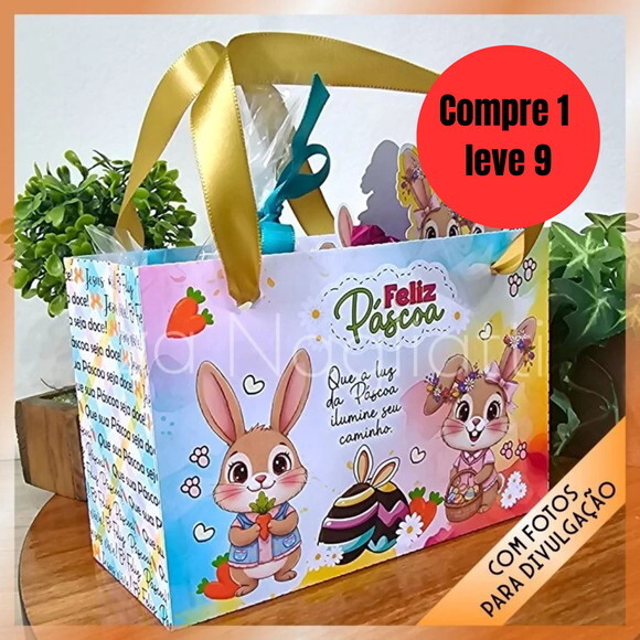 Arquivo Digital Kit Sacolinha para Guloseimas Coelhos -6678
