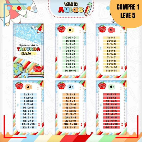 Arquivo Digital Kit Tabuada Menino -1475
