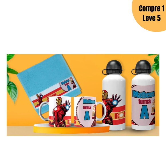 Arquivo Digital Kit Volta as Aulas Heróis Sublimação -1379
