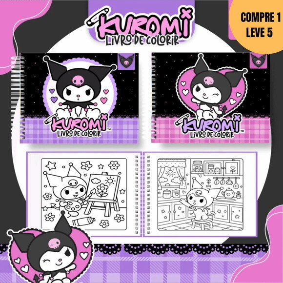 Arquivo Digital Kuromi Livros de Colorir -3367