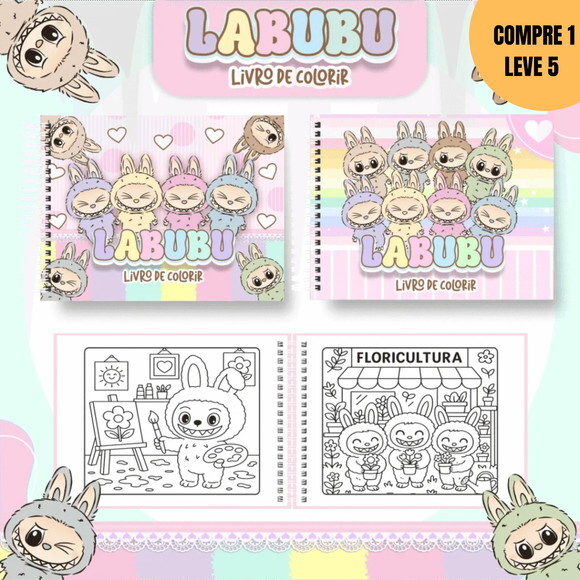 Arquivo Digital Labubu Livros de Colorir -3348