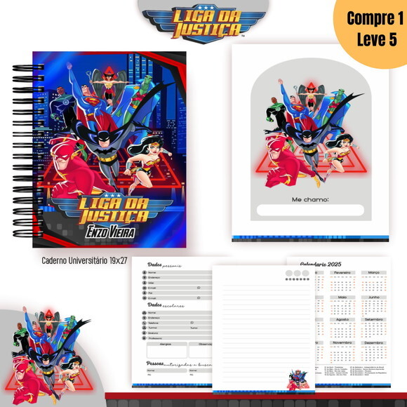 Arquivo Digital Liga da Justiça Kit Escolar 2025 -1071