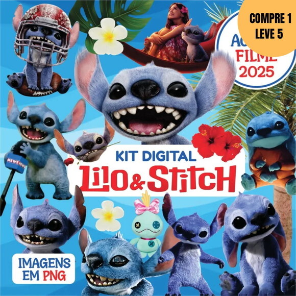 Arquivo Digital Lilo e Stitch Kit Digital -4285
