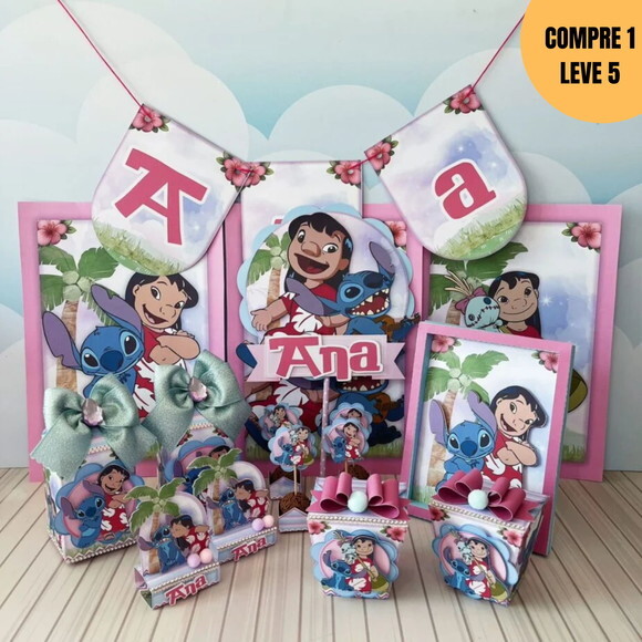 Arquivo Digital Lilo e Stitch Kit Festa Pronta -3938