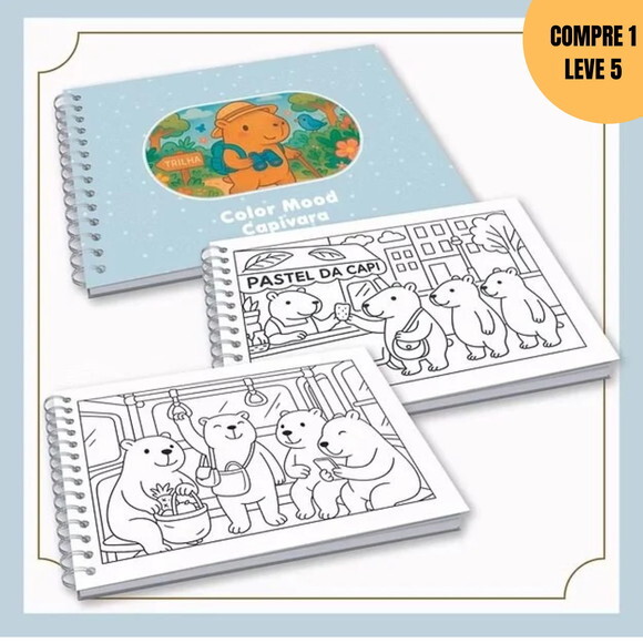 Arquivo Digital Livro de Colorir | Color Mood Capivara -3609