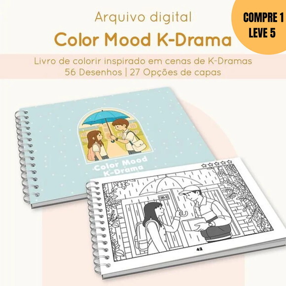 Arquivo Digital Livro de Colorir Color Mood K-dramas -3254