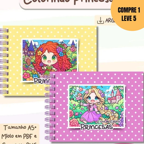 Arquivo Digital Livro de Colorir Colorindo Princesas -1642