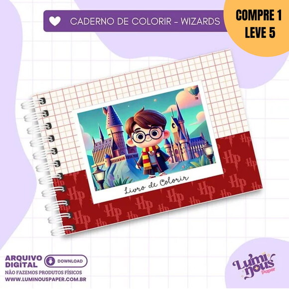 Arquivo Digital Livro de Colorir Harry Potter -1459