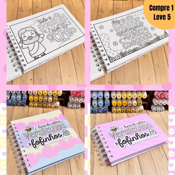 Arquivo Digital Livro de Colorir Versículos Fofinhos -1338