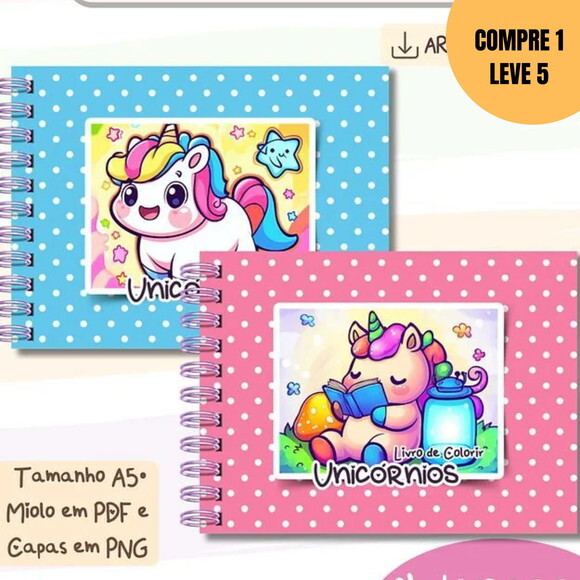 Arquivo Digital Livro de Colorir Unicornios Encantados-1645