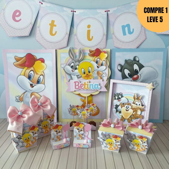 Arquivo Digital Looney Tunes Kit Festa Pronta -3352