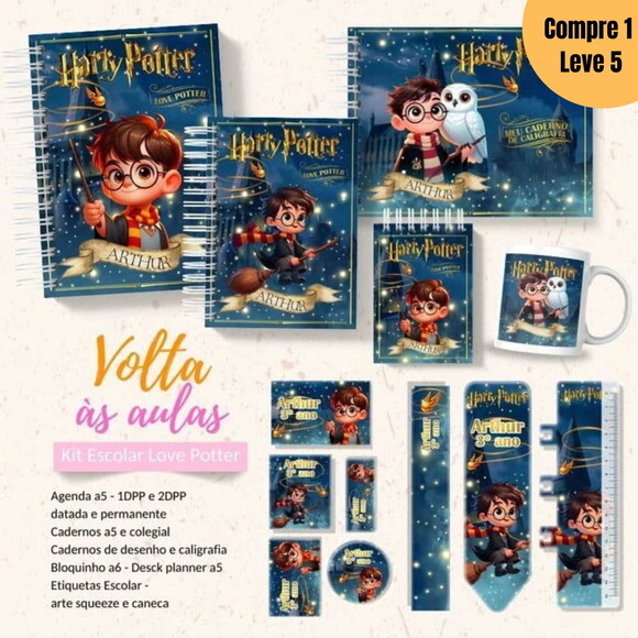 Arquivo Digital Love Harry Potter Kit Escolar 2025 -1094