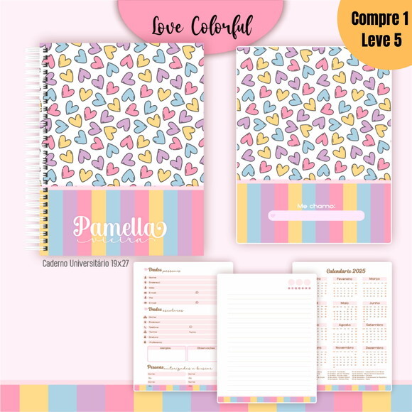 Arquivo Digital Love Colorful Kit Escolar 2025 -1068