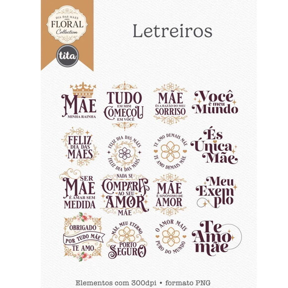 Arquivo Digital Mãe 2025 Combo Ilustrações e Papéis -3058