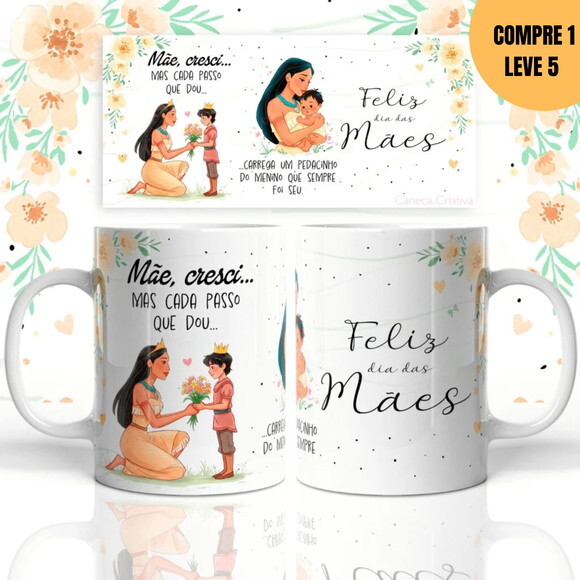 Arquivo Digital Mãe Cresci Arte para Canecas -3250