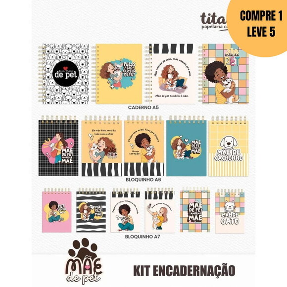 Arquivo Digital Mãe de Pet Ilustrações + Encadernação -2852