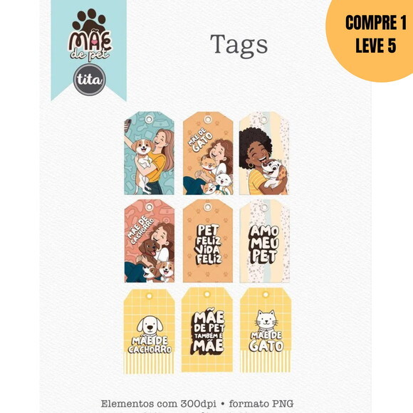 Arquivo Digital Mãe de Pet Ilustrações + Encadernação -2852