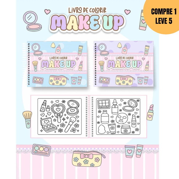 Arquivo Digital Make Up Livros de Colorir -4144