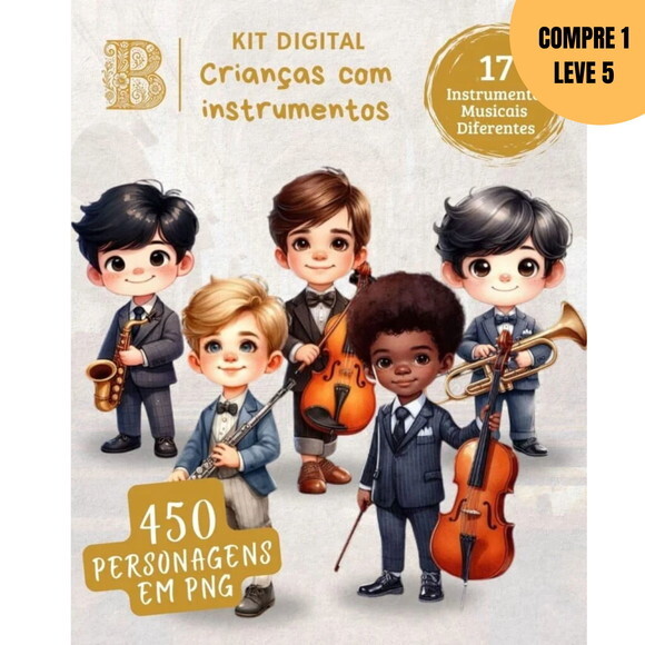 Arquivo Digital Meninos Crianças com 17 Instrumentos -2792