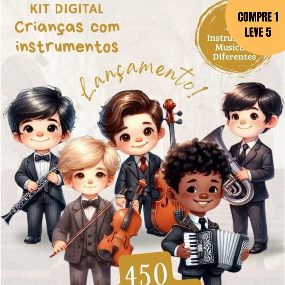 Arquivo Digital Meninos Crianças com 17 Instrumentos -2792