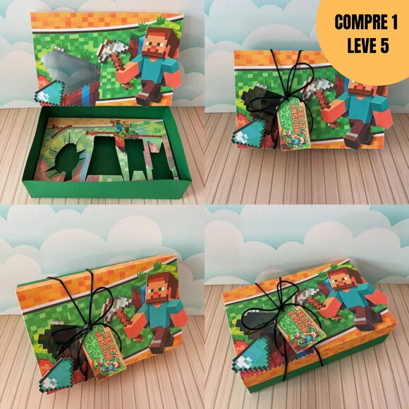 Arquivo Digital Minecraft Caixa Mini Confeiteiro -2298