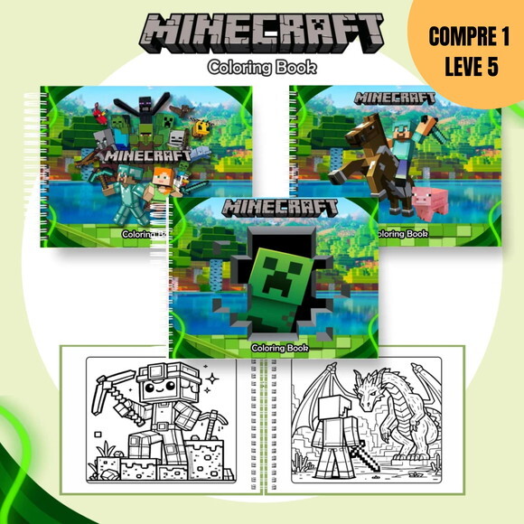 Arquivo Digital Minecraft Livro de Colorir -1873