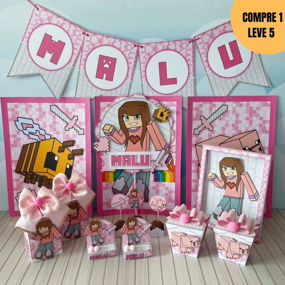 Arquivo Digital Minecraft Kit Festa Pronta -3354