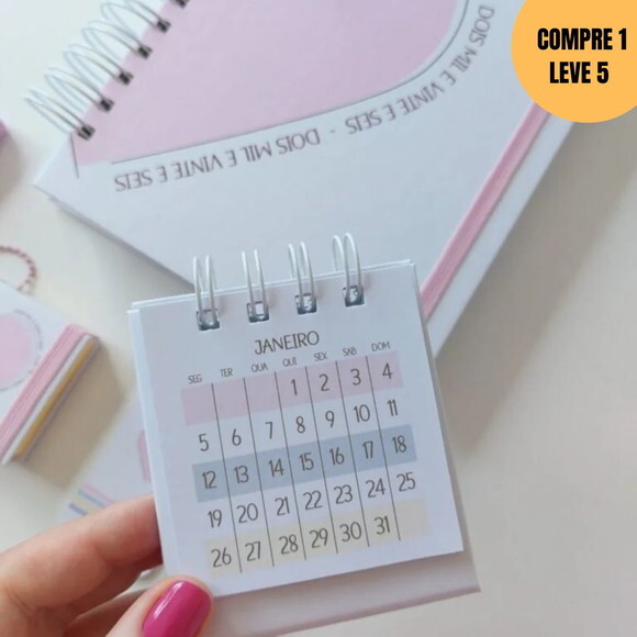 Arquivo Digital Mini Calendário Linha Collors 2026 -4361