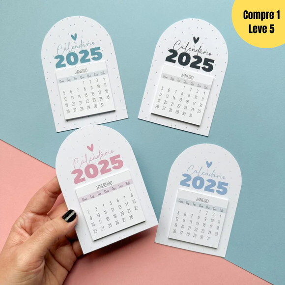 Arquivo Digital Mini Calendário Folhinha Ímã 2025 - 468