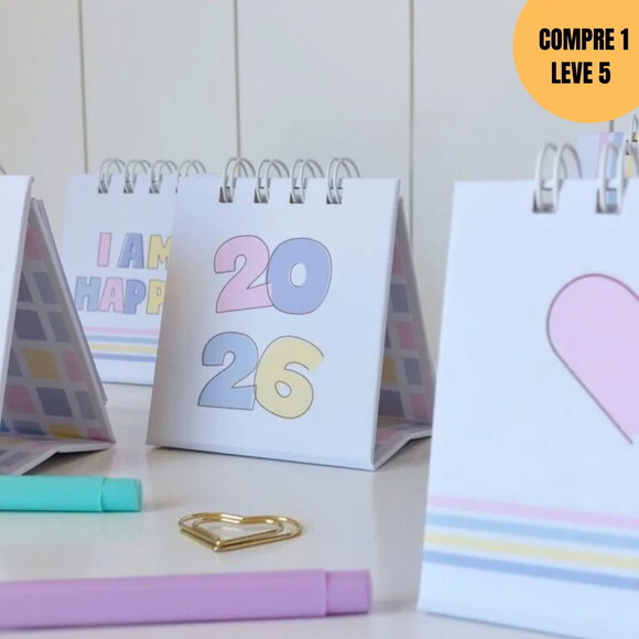 Arquivo Digital Mini Calendário Linha Collors 2026 -4361