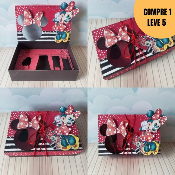 Arquivo Digital Mini Confeiteiro Minnie Vermelha -2467