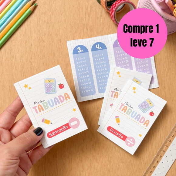 Arquivo Digital Mini Livrinho Tabuada Volta às Aulas -6480