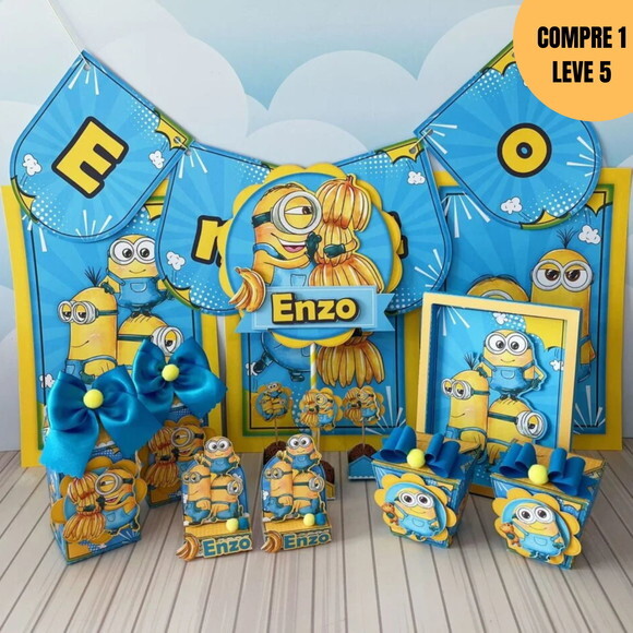 Arquivo Digital Minions Kit Festa Pronta -3945