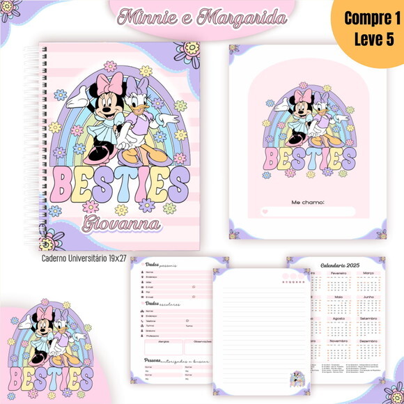 Arquivo Digital Minnie e Margarida Kit Escolar 2025 -1015