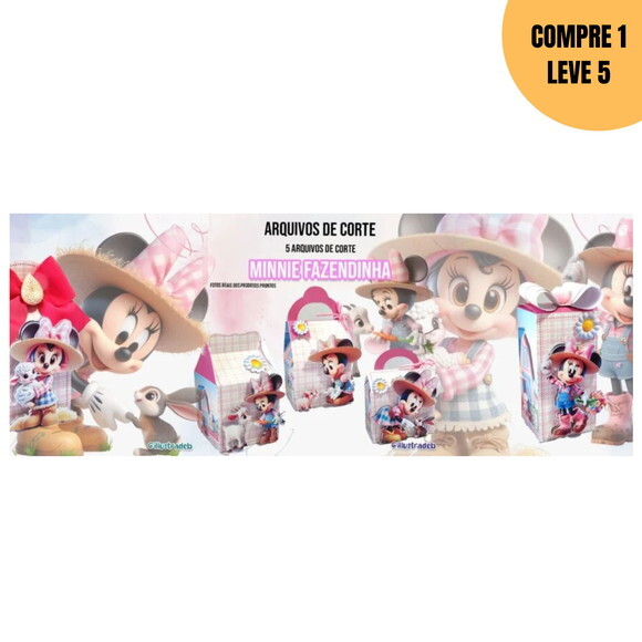 Arquivo Digital Minnie Fazendinha Kit Festa Pronta -1558