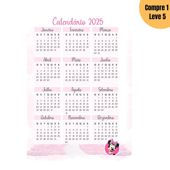 Arquivo Digital Minnie Kit Escolar 2025 -1212
