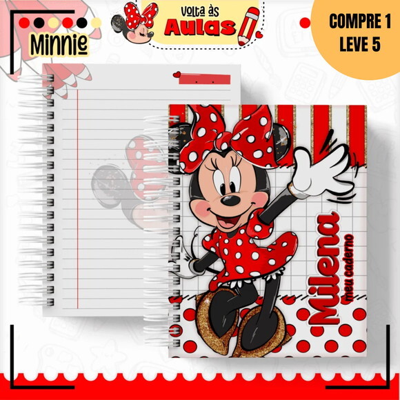 Arquivo Digital Minnie Vermelha Kit Escolar 2025 -1609